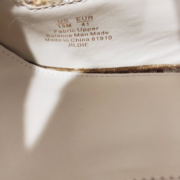 Sam Edelman Jildie Slingback Mary Jane Heel Size 10 Sand Crushed Velvet Retro - Picture 13 of 15